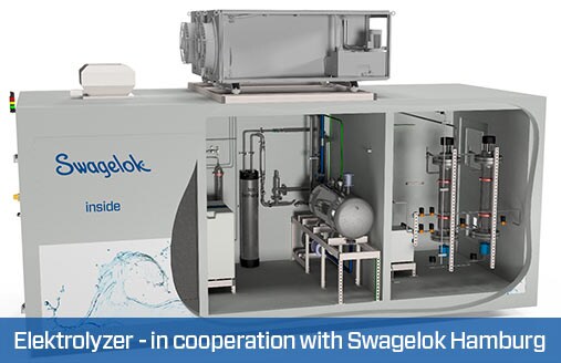 Electrolyzer - cooperation with Swagelok Hamburg