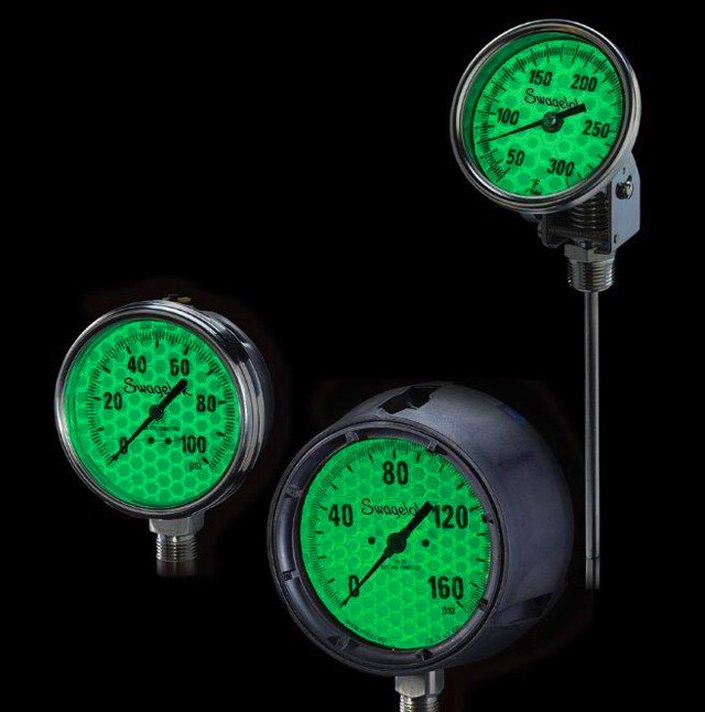Illuminated gauges Swagelok